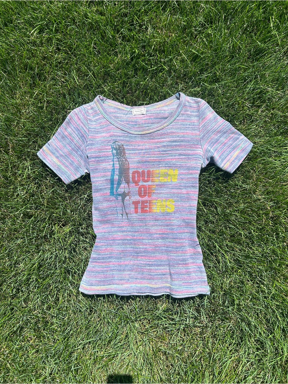 Queen of Teens hysteric glamour Multicolor Striped Tee